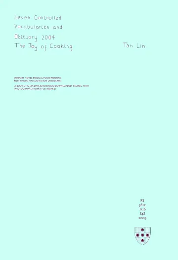 Cover of Seven Controlled Vocabularies and Obituary 2004, the Joy of Cooking