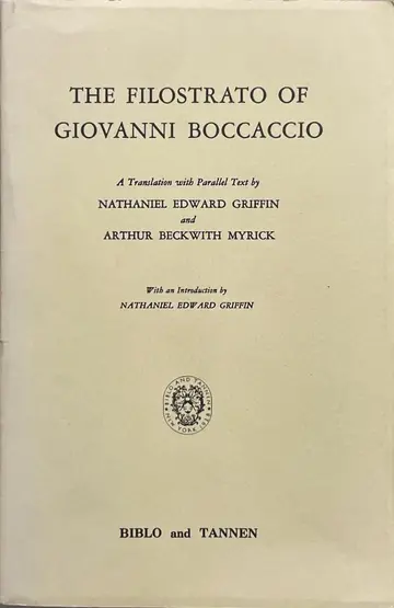 Cover of "The Filistrato" of Giovanni Boccaccio