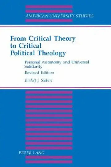 Cover of From Critical Theory to Critical Political Theology