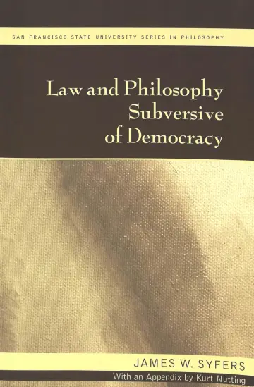 Cover of Law and Philosophy Subversive of Democracy