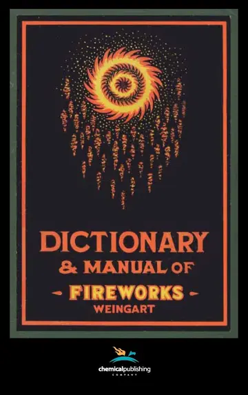 Cover of Weingart's Dictionary and Manual of Fireworks