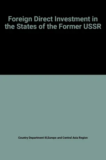 Cover of Foreign Direct Investment in States of the Former U. S. S. R
