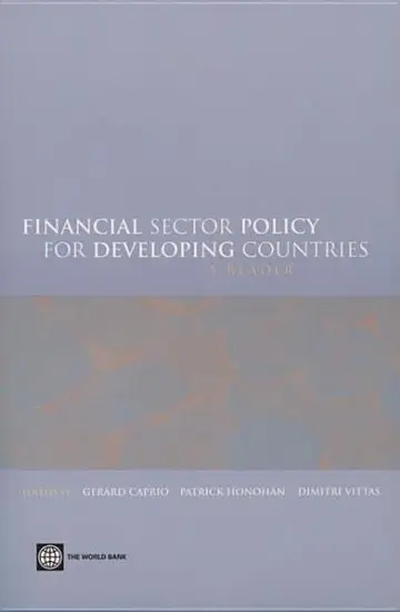 Cover of Financial Sector Policy for Developing Countries