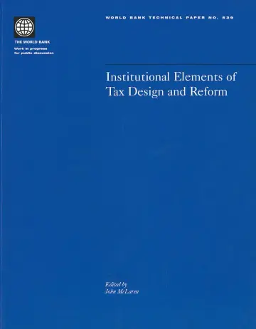 Cover of Institutional Elements of Tax Design and Reform