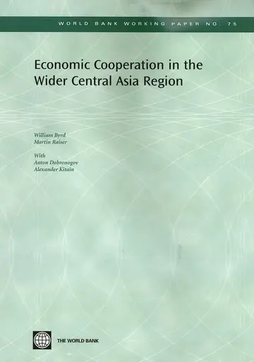 Cover of Economic Cooperation in the Wider Central Asia Region