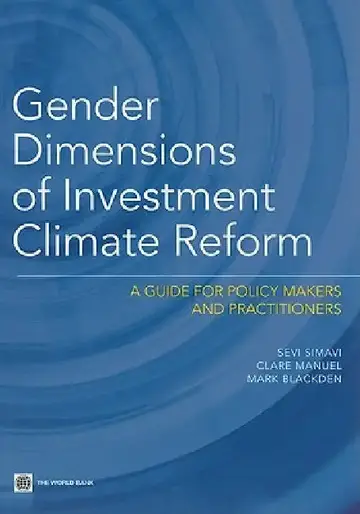 Cover of Gender Dimensions of Investment Climate Reform