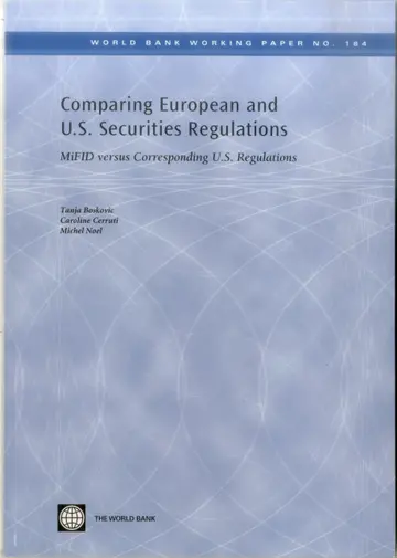 Cover of Comparing European and U.S. Securities Regulations