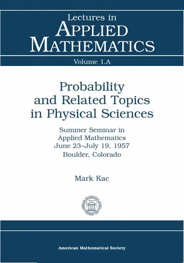 Cover of Probability and Related Topics in Physical Sciences