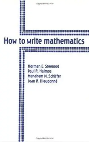 Cover of How to Write Mathematics
