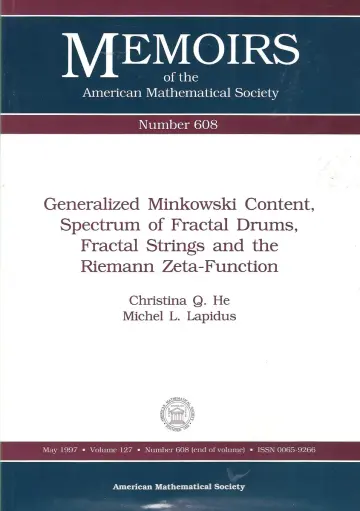 Cover of Generalized Minkowski Content, Spectrum of Fractal Drums, Fractal Strings and the Riemann-Zeta-Function