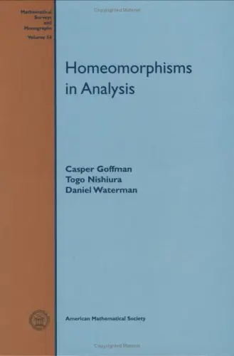 Cover of Homeomorphisms in Analysis