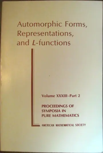 Cover of Automorphic Forms, Reprensentations, and L-Functions. (33)