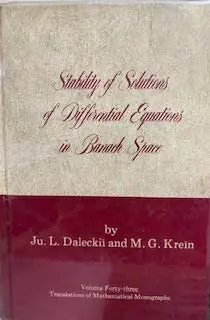 Cover of Stability of Solutions of Differential Equations in Banach Space