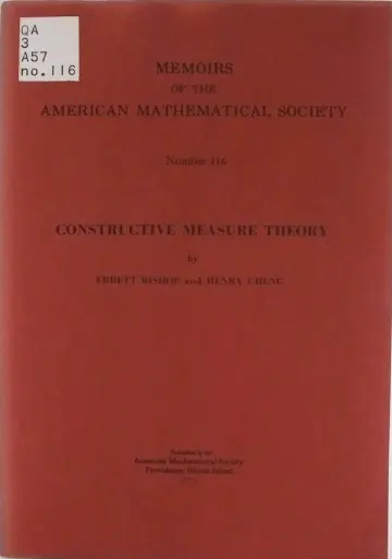 Cover of Constructive Measure Theory