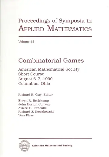 Cover of Combinatorial Games