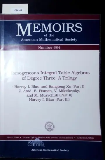 Cover of Homogeneous Integral Table Algebras of Degree Three