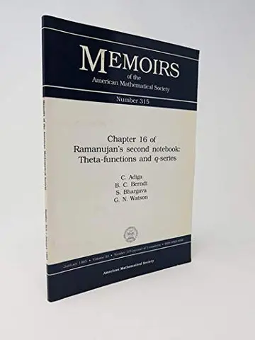 Cover of Chapter 16 of Ramanujan's Second Notebook Theta Functions and Q-Series