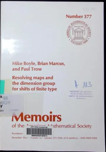 Cover of Resolving Maps and the Dimension Group for Shifts of Finite Type