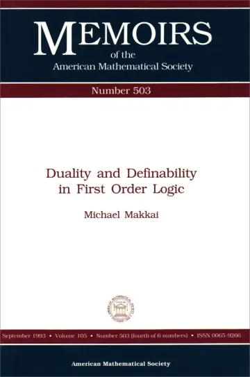 Cover of Duality and Definability in First Order Logic