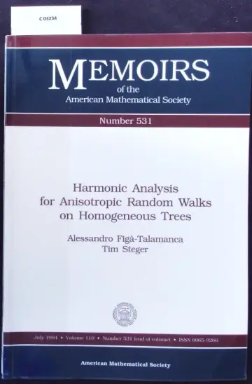 Cover of Harmonic Analysis for Anisotropic Random Walks on Homogeneous Trees