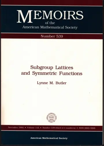 Cover of Subgroup Lattices and Symmetric Functions