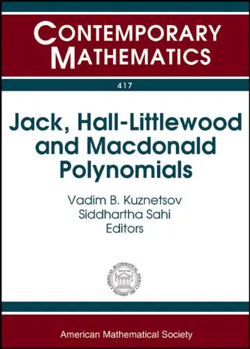 Cover of Jack, Hall-Littlewood and Macdonald Polynomials