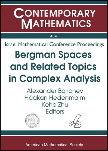 Cover of Bergman Spaces and Related Topics in Complex Analysis