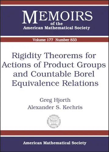 Cover of Rigidity Theorems for Actions of Product Groups and Countable Borel Equivalence Relations