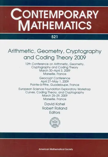 Cover of Arithmetic, Geometry, Cryptography and Coding Theory 2009