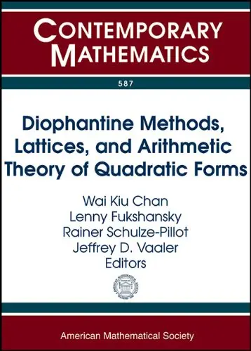 Cover of Diophantine Methods, Lattices, and Arithmetic Theory of Quadratic Forms