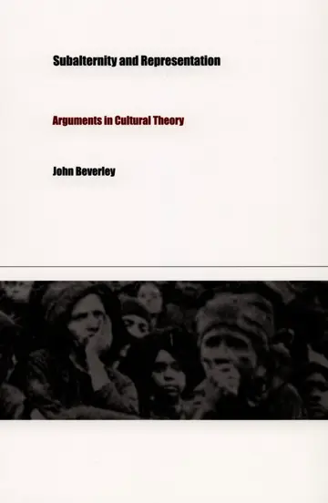 Cover of Subalternity and Representation