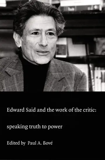 Cover of Edward Said and the Work of the Critic
