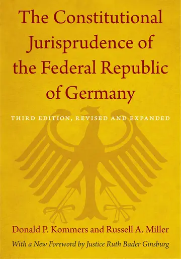 Cover of The Constitutional Jurisprudence of the Federal Republic of Germany