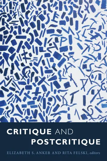 Cover of Critique and Postcritique