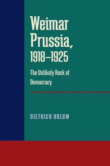 Cover of Weimar Prussia, 1918-25