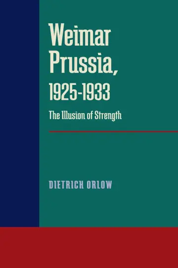 Cover of Weimar Prussia, 1925-33