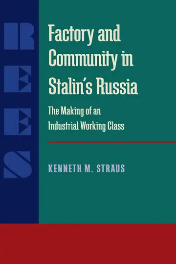 Cover of Factory and Community in Stalin's Russia