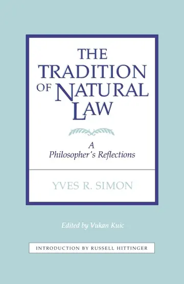 Cover of The Tradition of Natural Law