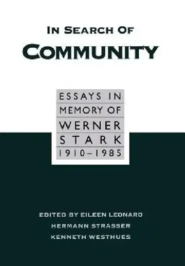 Cover of In Search of Community