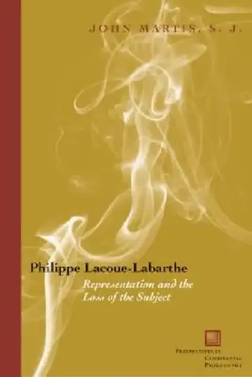 Cover of Philippe Lacoue-Labarthe