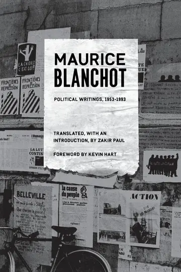 Cover of Maurice Blanchot Political Writings, 1958-1993