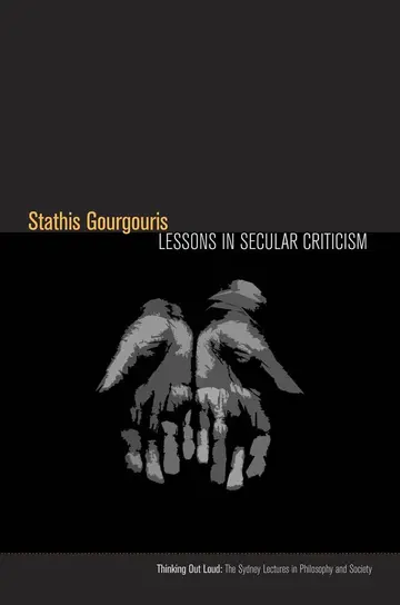 Cover of Lessons in Secular Criticism