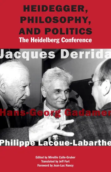 Cover of Heidegger, Philosophy, and Politics