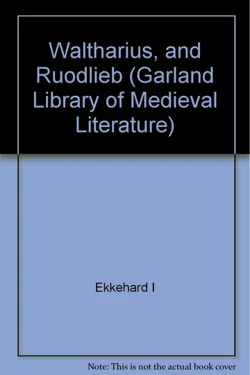 Cover of Waltharius and Ruodlieb