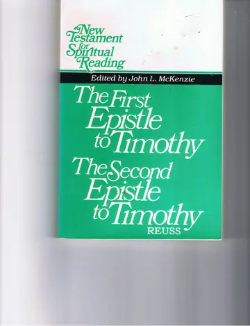 Cover of First and Second Epistle to Timothy
