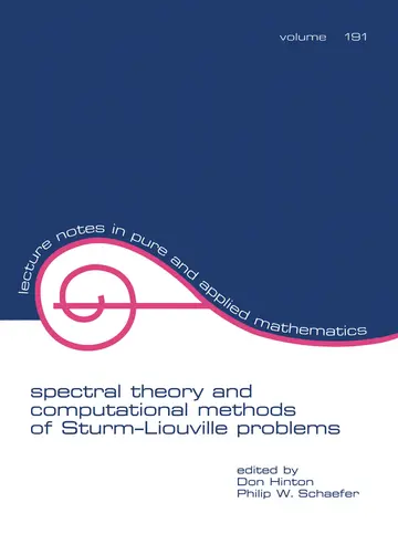 Cover of Spectral Theory and Computational Methods of Sturm-Liouville Problems, Vol. 191