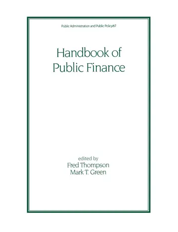 Cover of Handbook of Public Finance