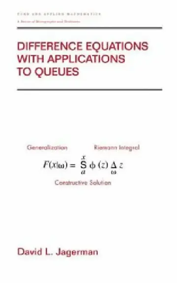 Cover of Difference Equations with Applications to Queues