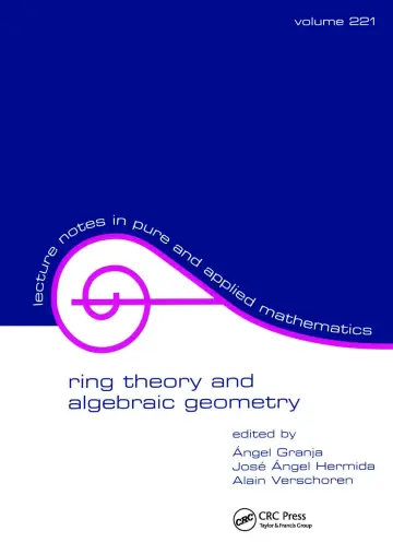 Cover of Ring Theory and Algebraic Geometry