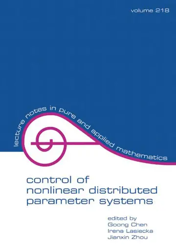 Cover of Control of Nonlinear Distributed Parameter Systems